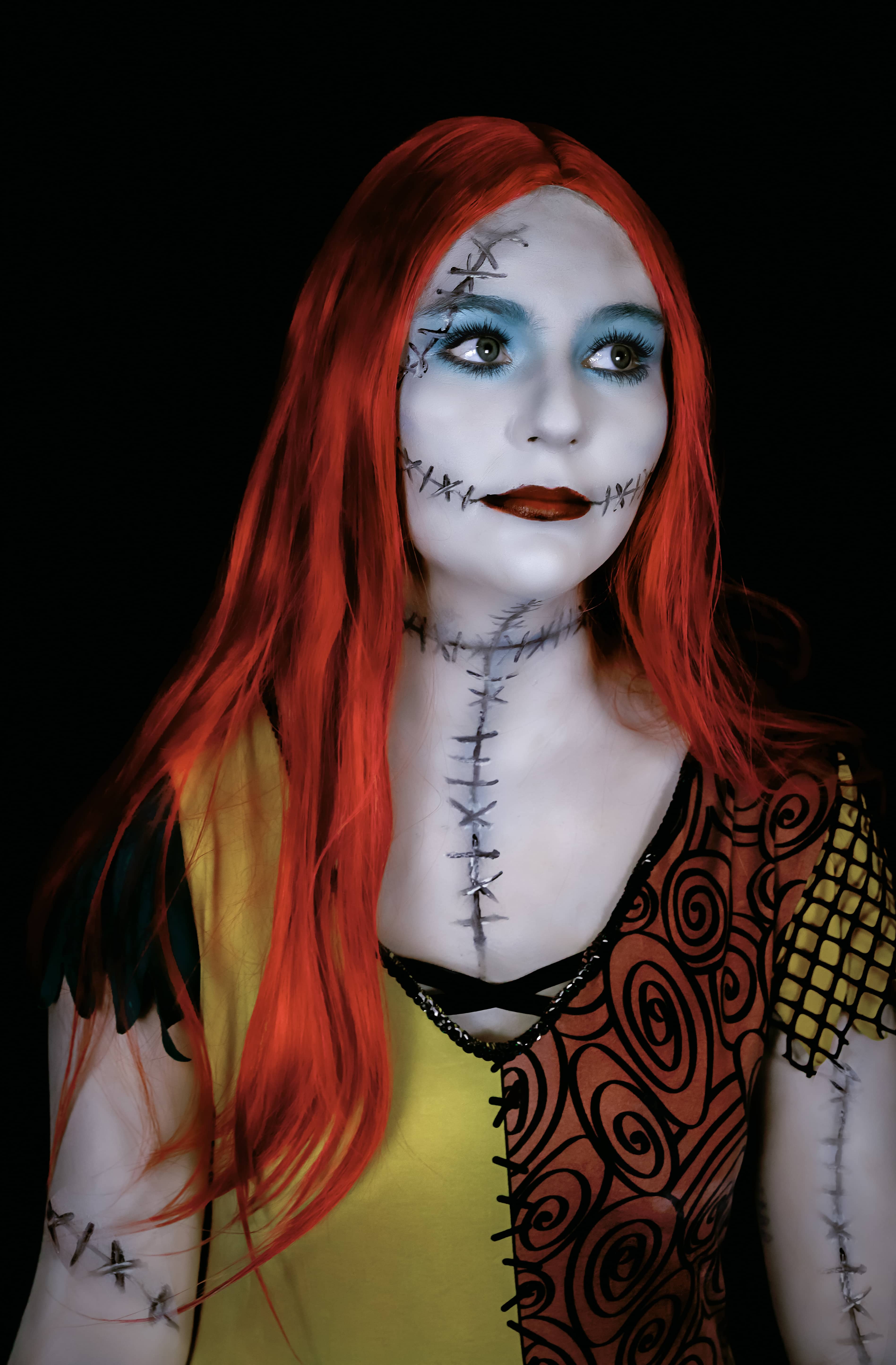 Woman in a spooky costume