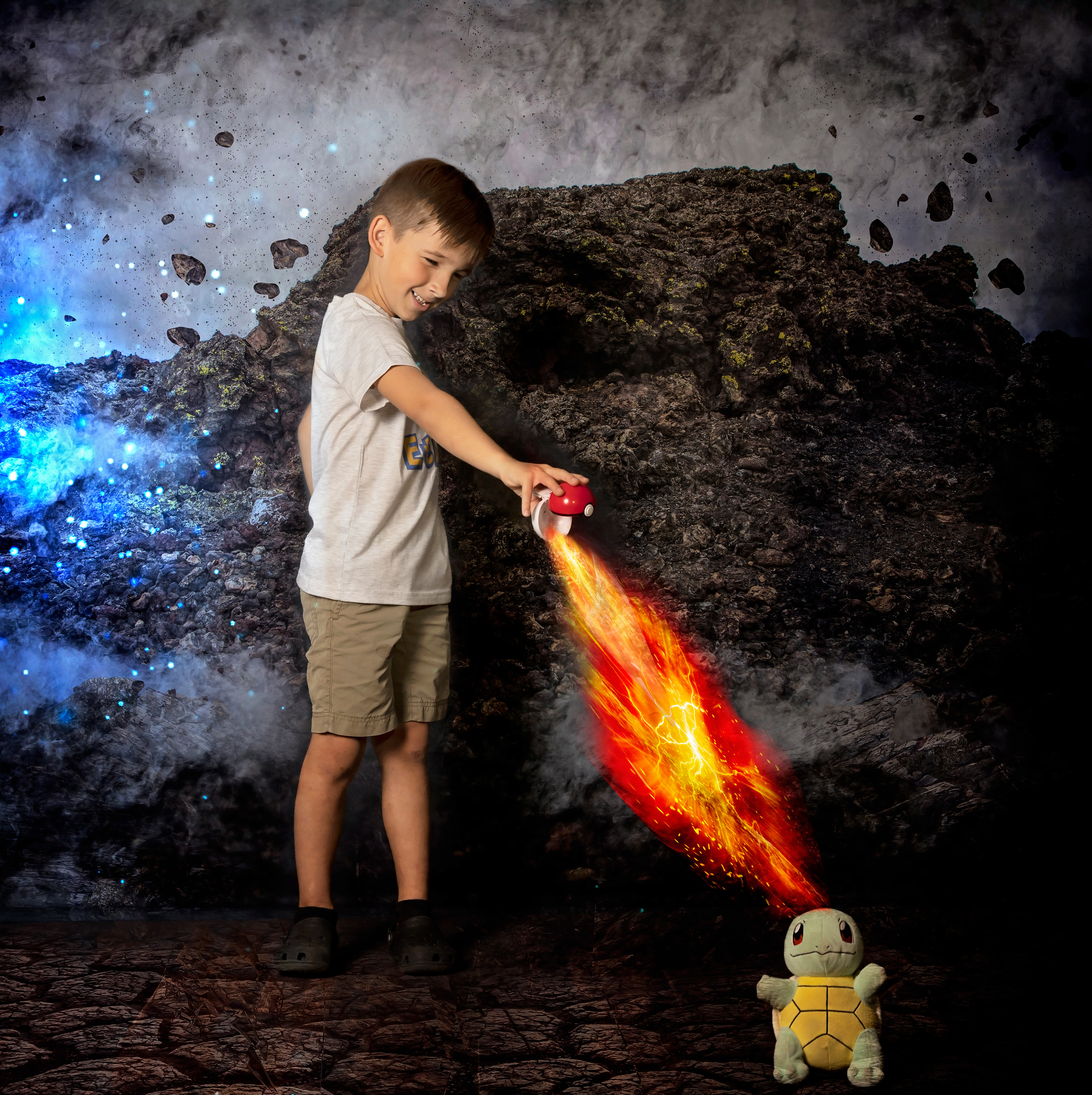 A boy and his stuffed toy